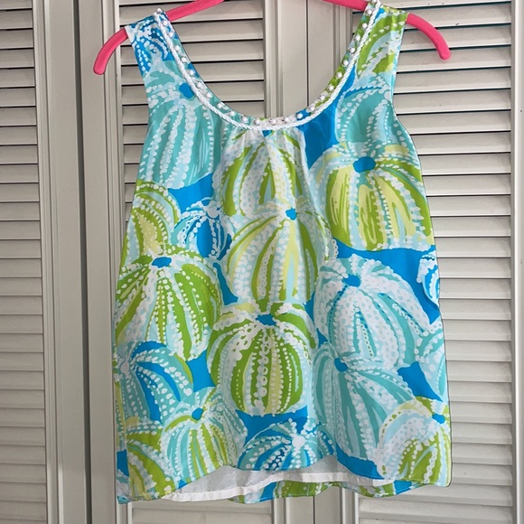 Lilly Pulitzer silk Sea Urchin silk tank size 0 - Picture 8 of 8